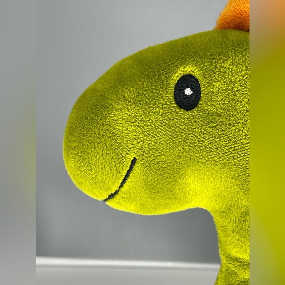 Gitzy Baby Plush Dinosaur Stuffed Animal Cuddle Toy with Rattle Green 2017 14” - Picture 7 of 12